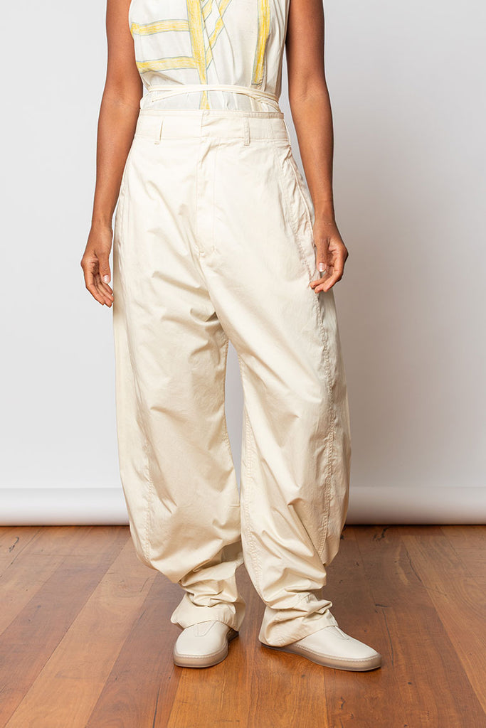 Soft Volume Pants - Creamy White