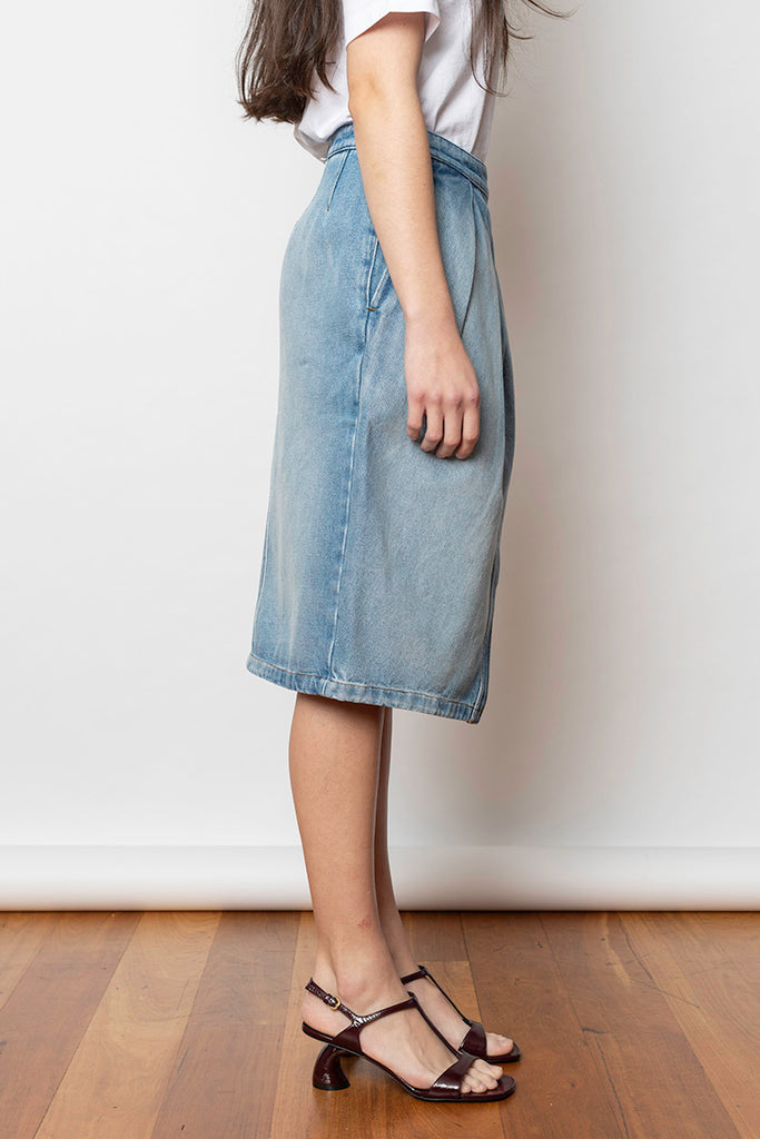 Solade Skirt Denim - Light Blue