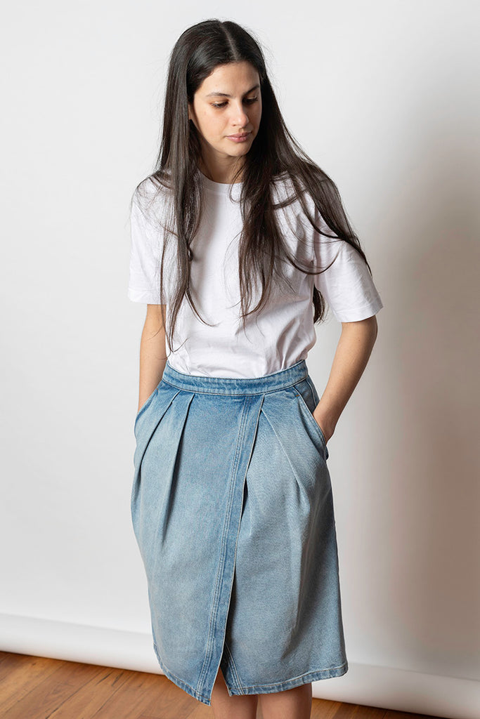 Solade Skirt Denim - Light Blue