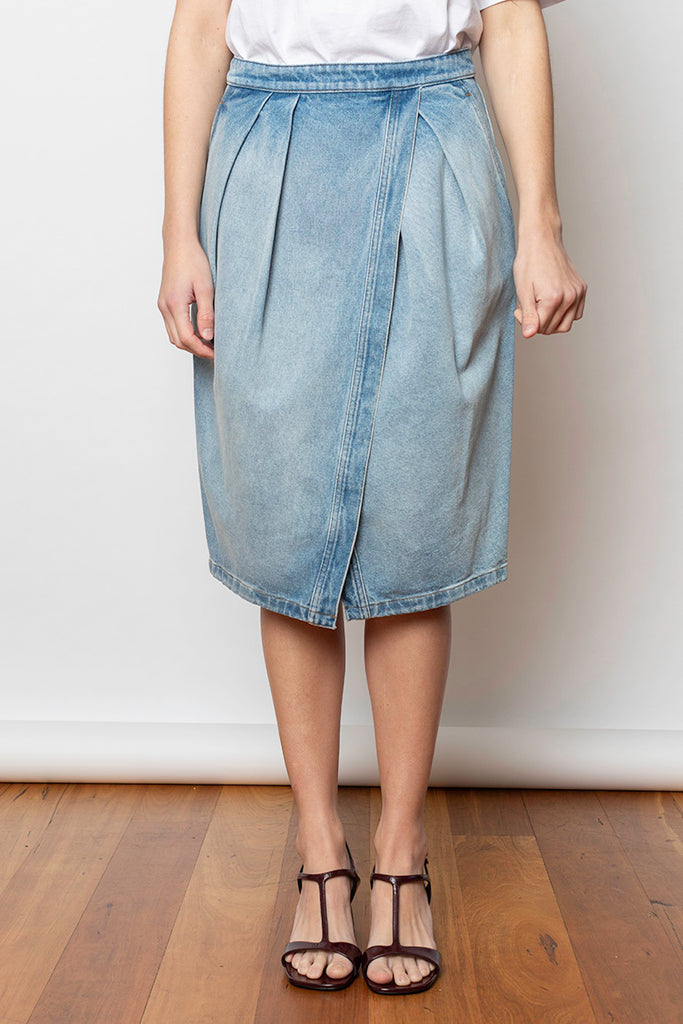 Solade Skirt Denim - Light Blue