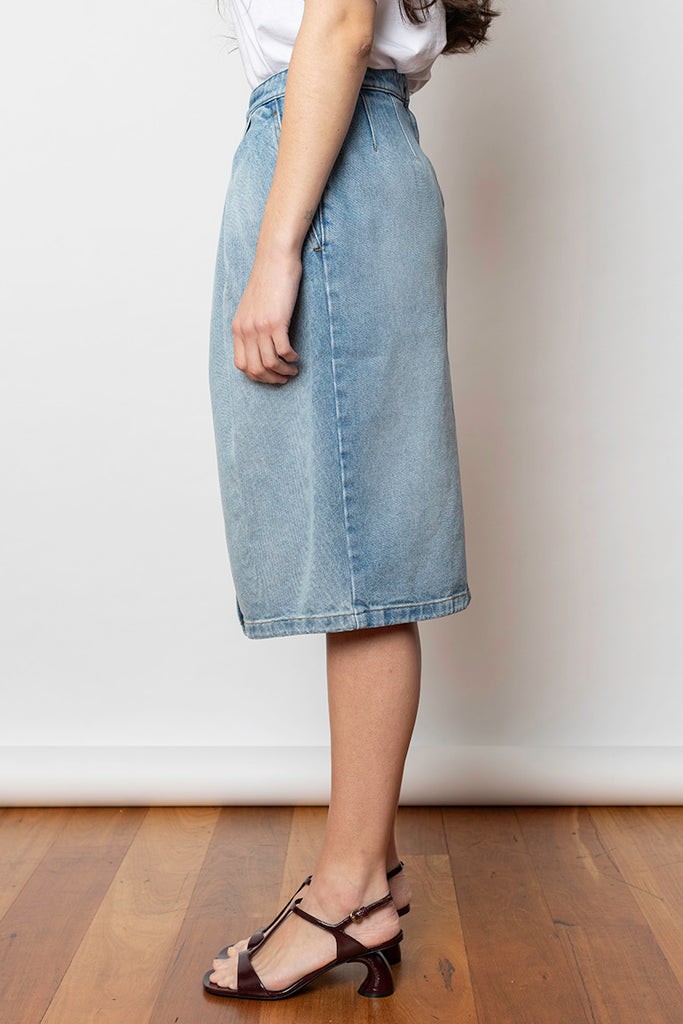 Solade Skirt Denim - Light Blue