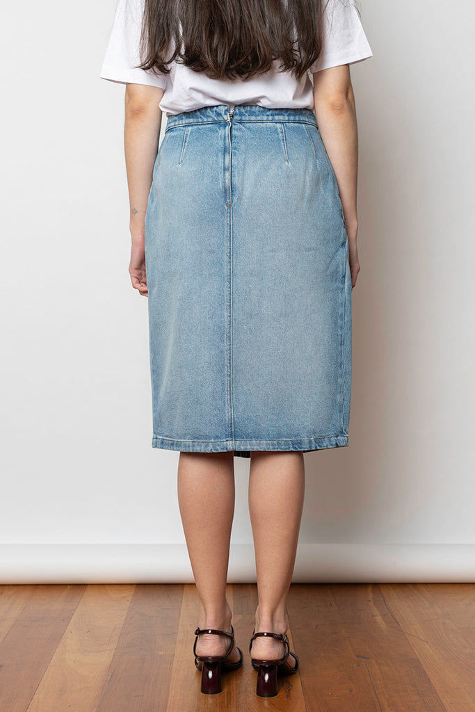 Solade Skirt Denim - Light Blue