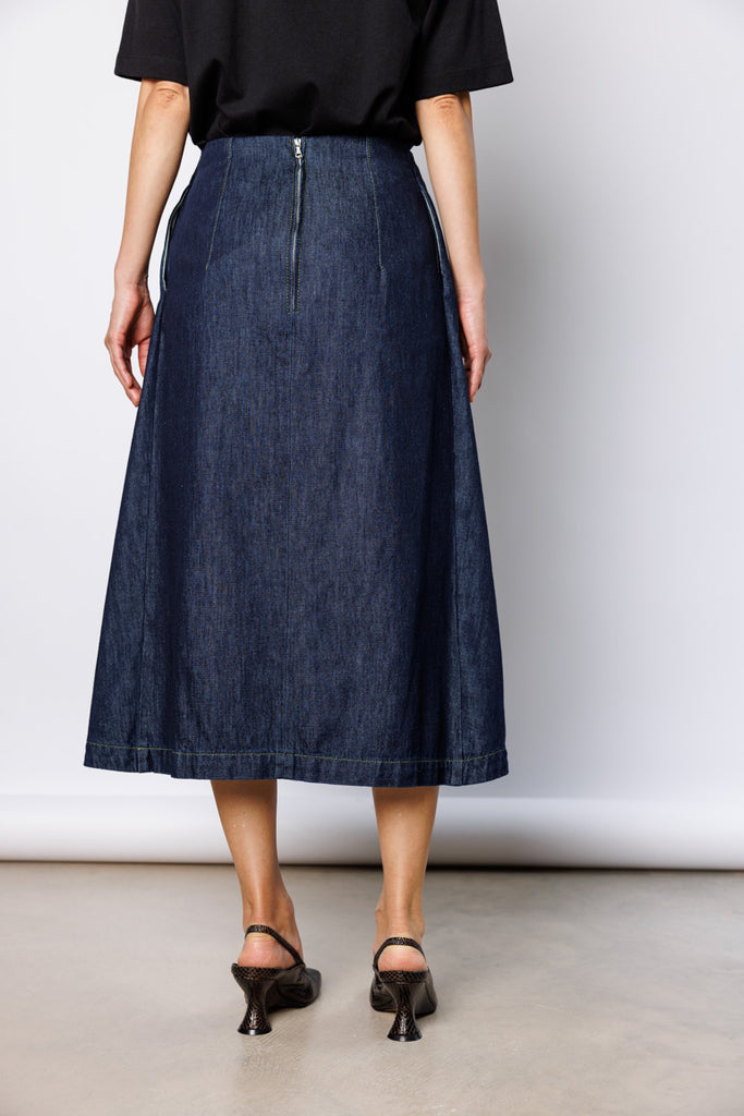 Sonista Denim Skirt - Indigo