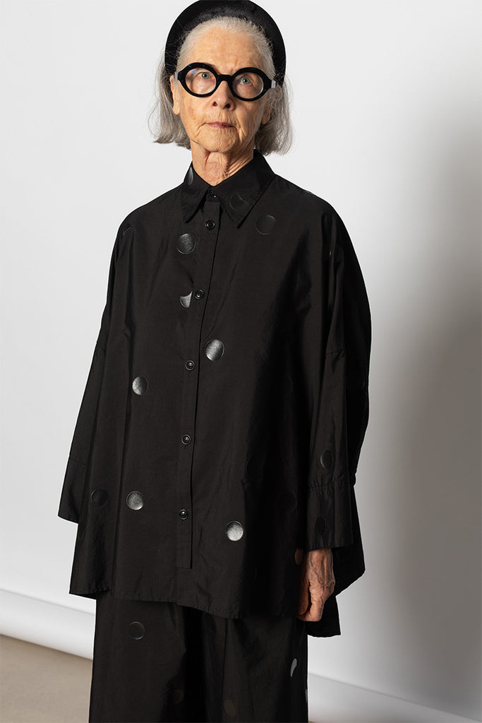 Spare Placket Blouse - Black