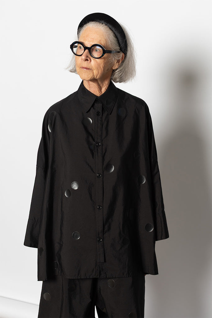 Spare Placket Blouse - Black