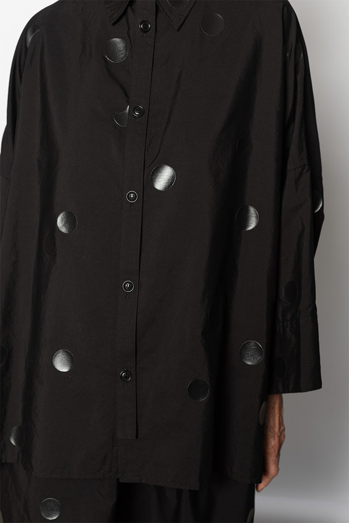 Spare Placket Blouse - Black