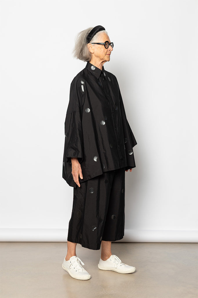 Spare Placket Blouse - Black