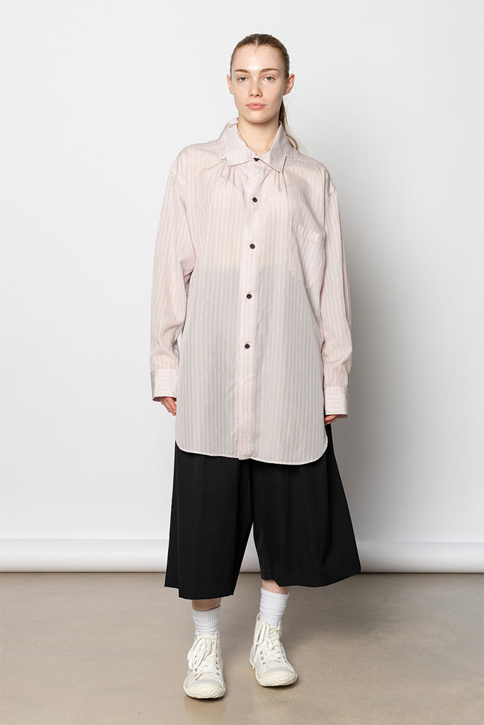 Square Collar Shirt - Pink