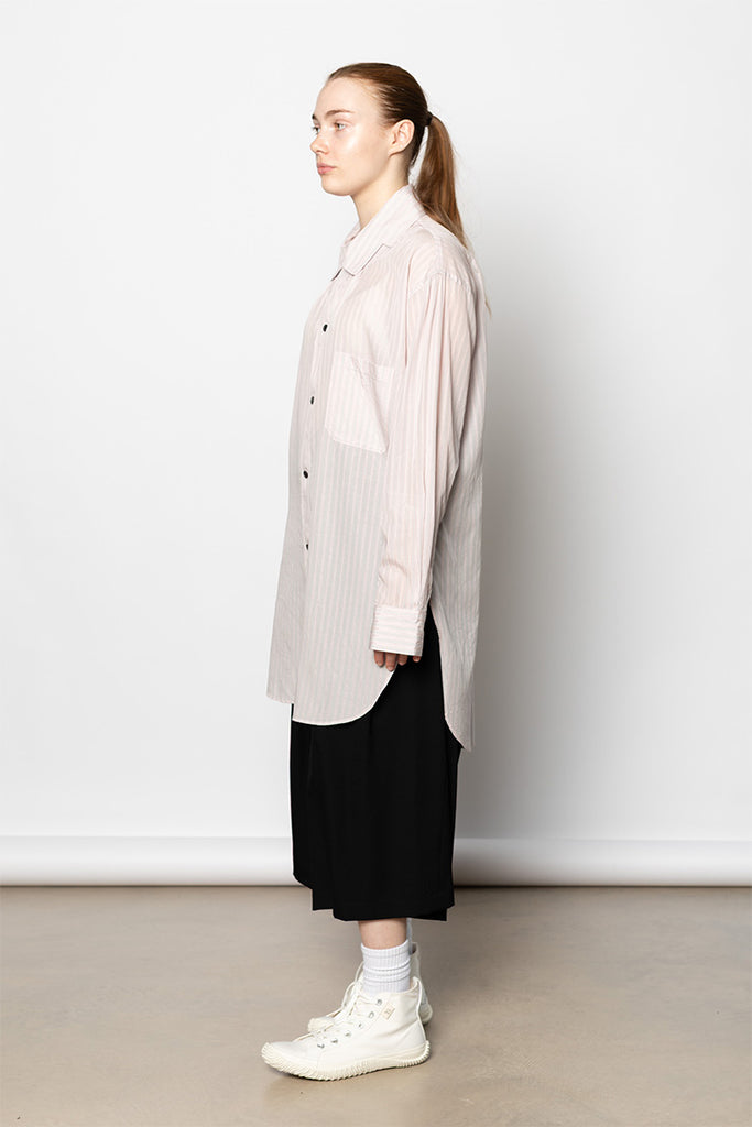 Square Collar Shirt - Pink