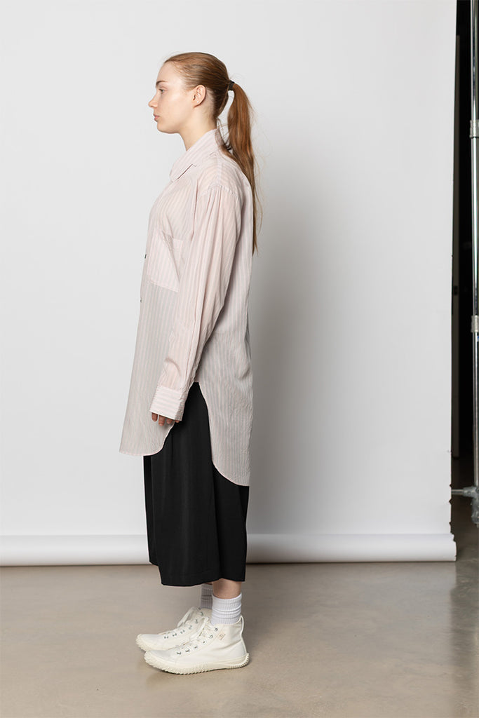 Square Collar Shirt - Pink
