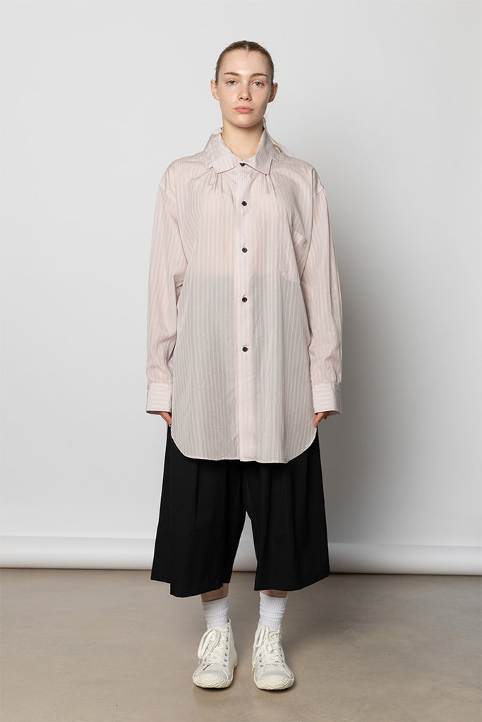 Square Collar Shirt - Pink
