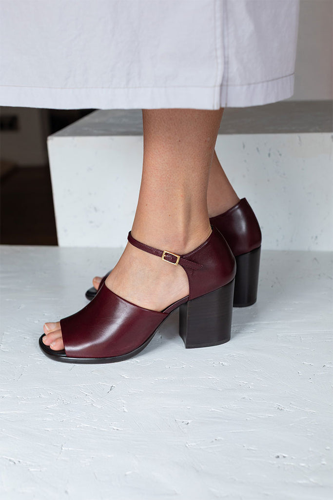 Square Heeled Sandals 80 - Chianti