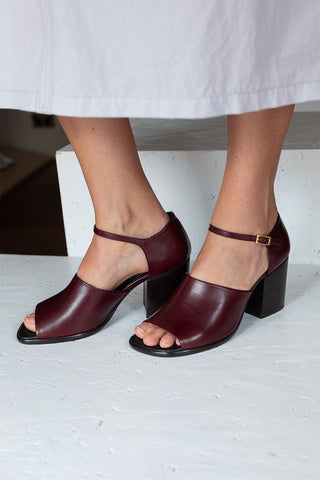 Square Heeled Sandals 80 - Chianti