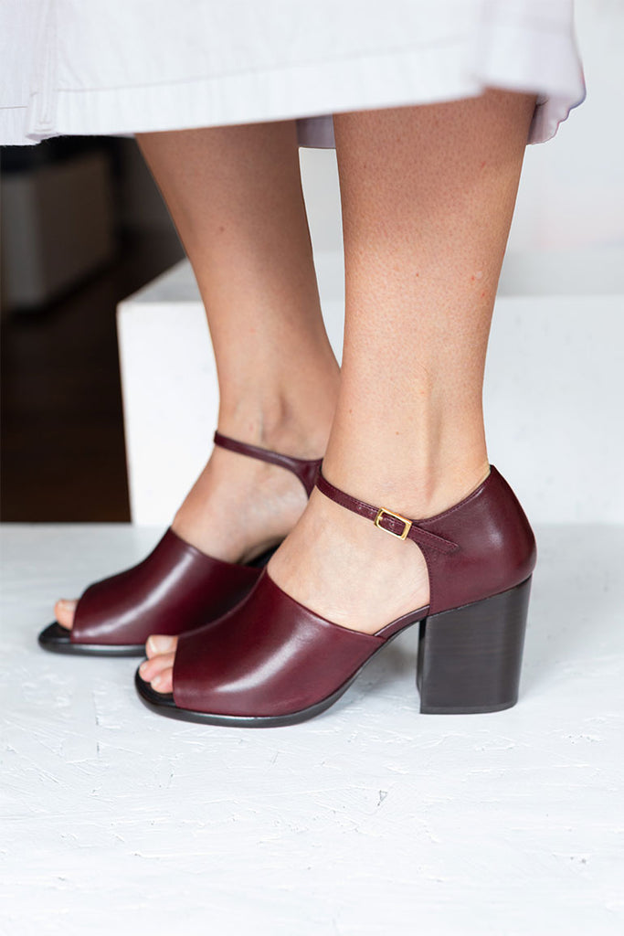 Square Heeled Sandals 80 - Chianti
