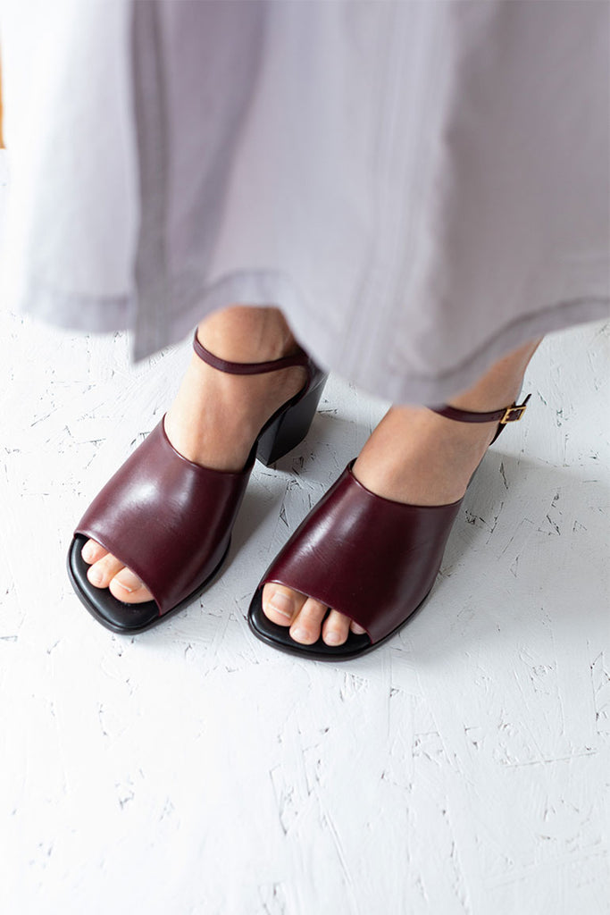 Square Heeled Sandals 80 - Chianti