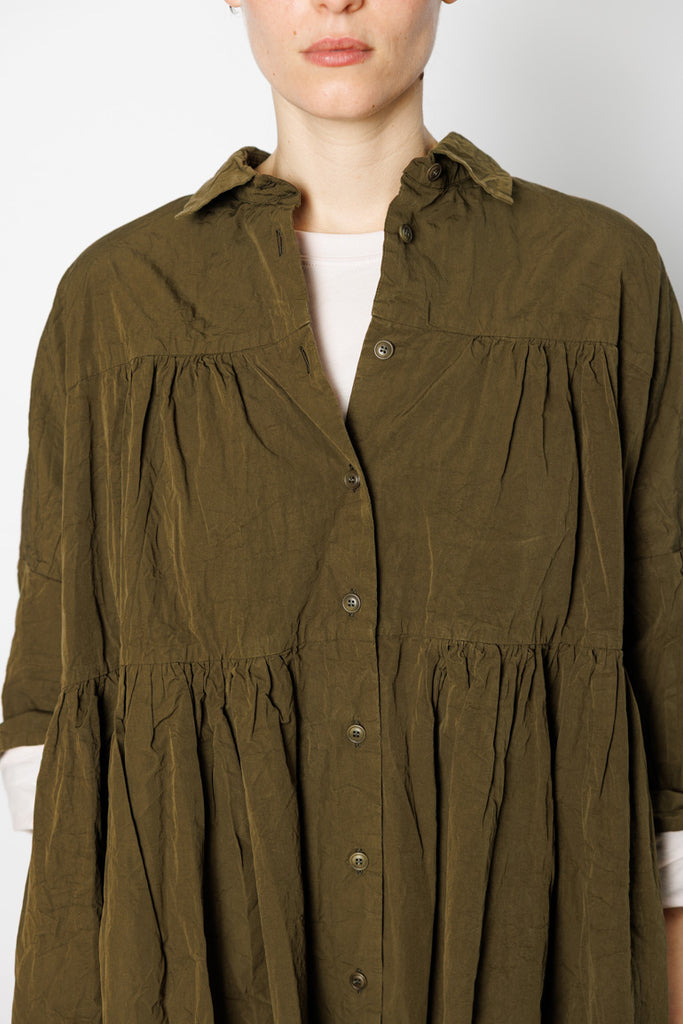 Square Long Sleeve Dress - Green Lake