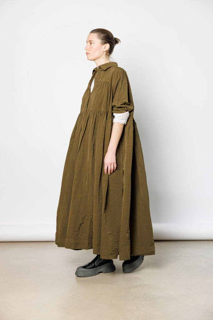 Square Long Sleeve Dress - Green Lake