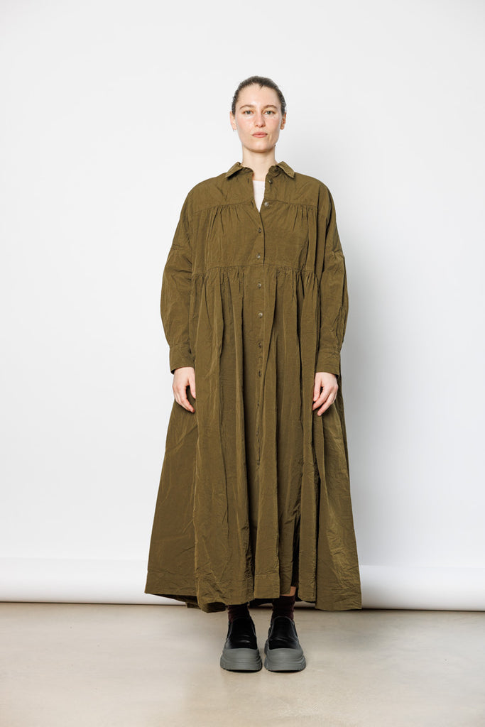 Square Long Sleeve Dress - Green Lake