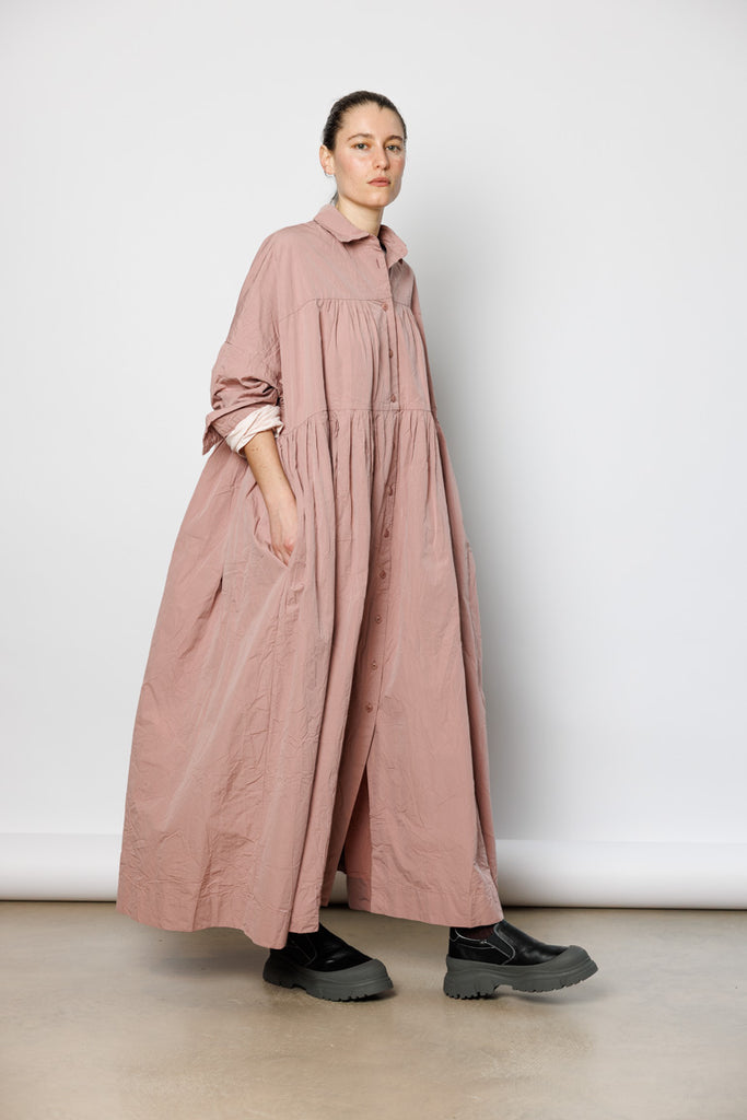 Square Long Sleeve Dress - Pink