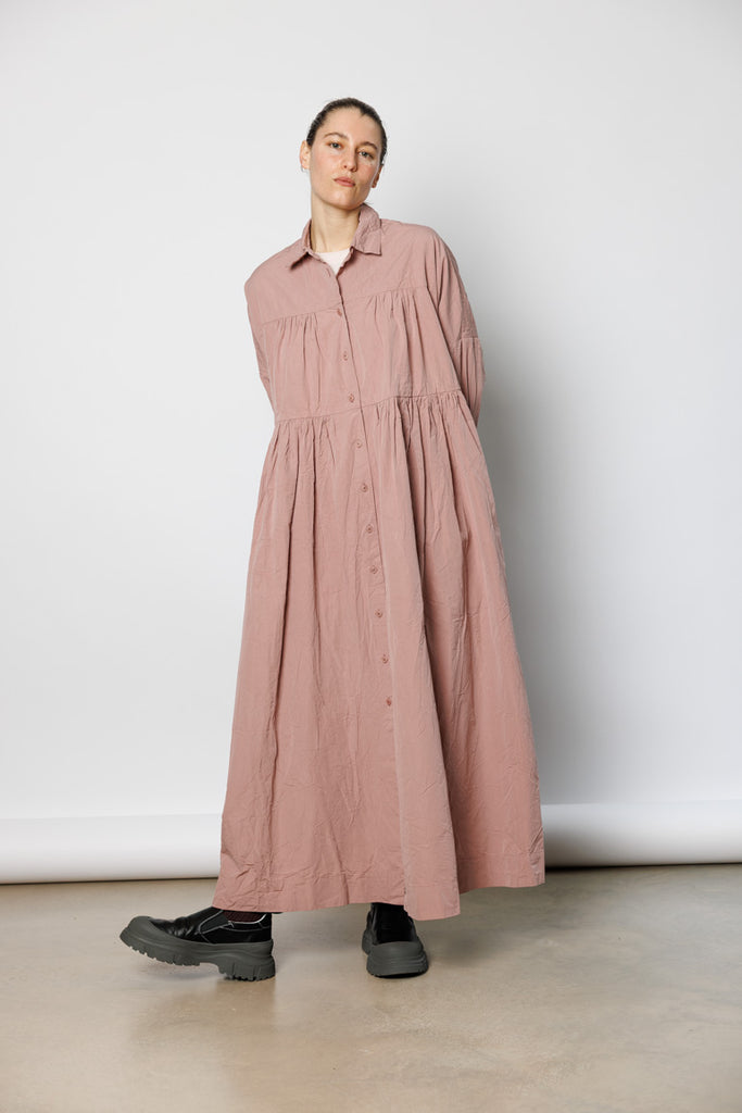 Square Long Sleeve Dress - Pink
