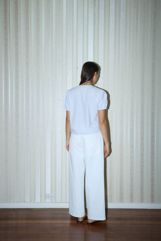 Square Pocket Pant - White