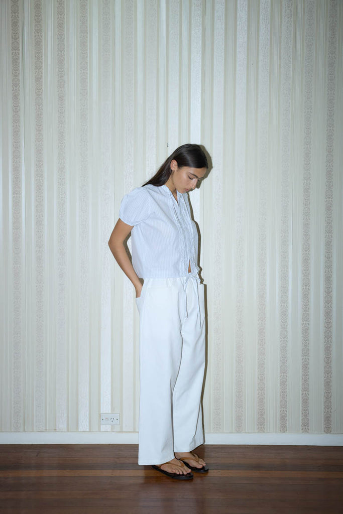 Square Pocket Pant - White