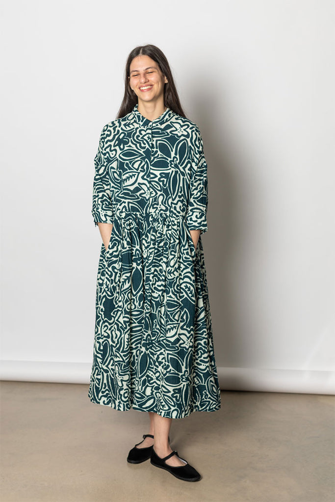 Stephanie Dress - Gauze Print