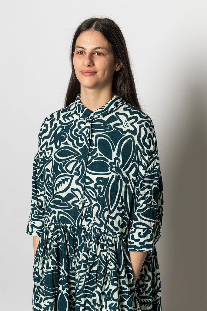 Stephanie Dress - Gauze Print