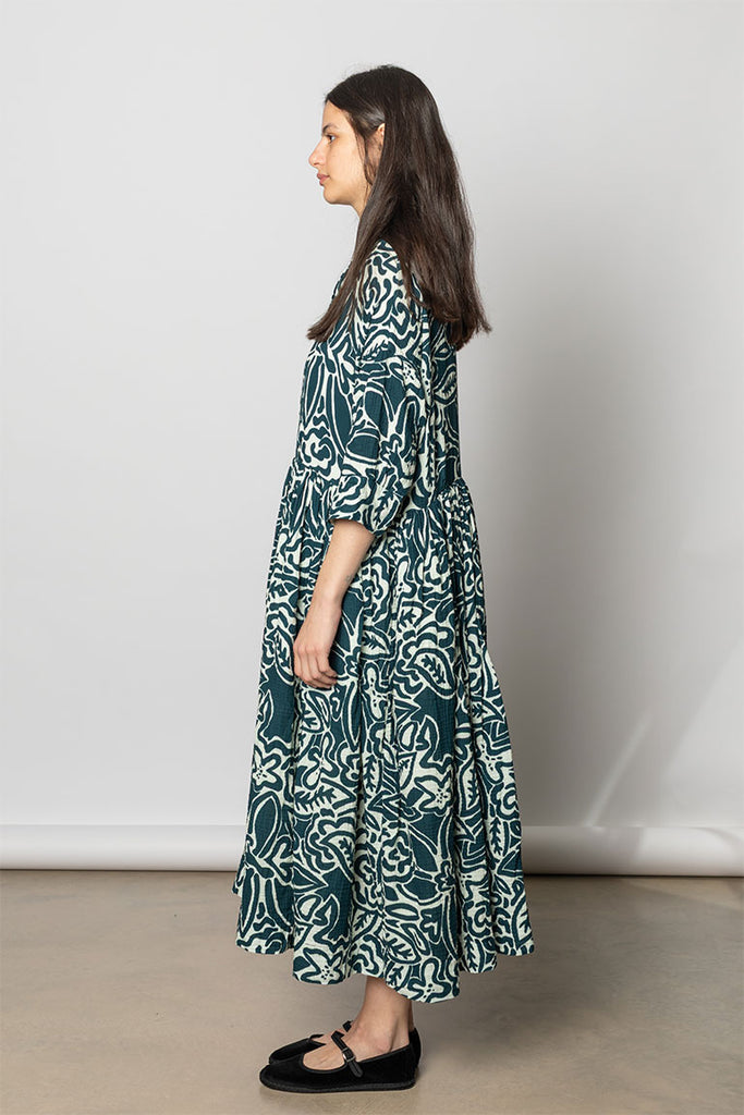 Stephanie Dress - Gauze Print