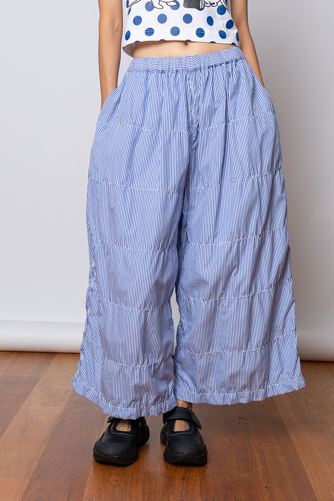 Stitched Stripe Pants - Blue/White