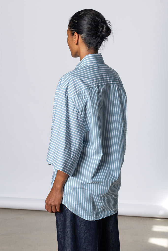 Striped Clea Shirt - Aqua