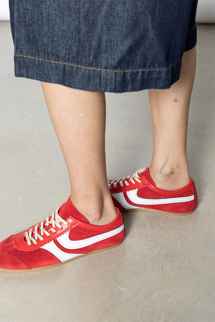 Suede Sneakers - Red