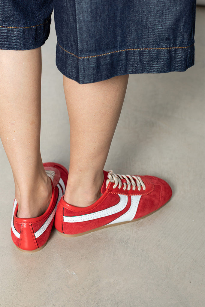Suede Sneakers - Red
