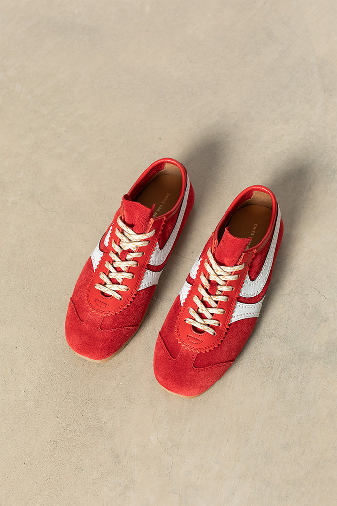 Suede Sneakers - Red