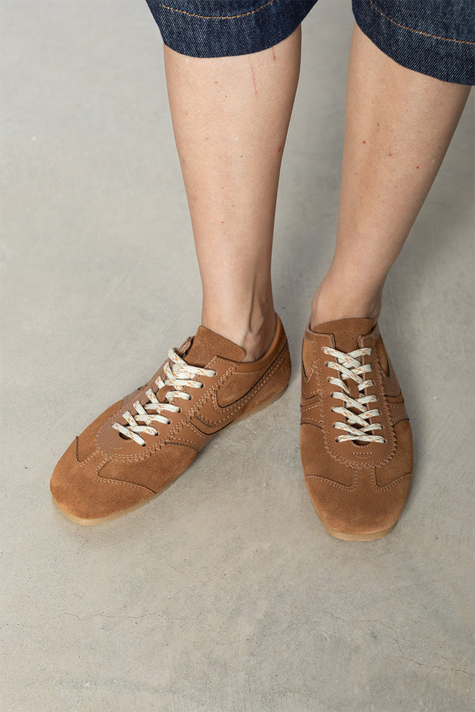 Suede Sneakers - Tan