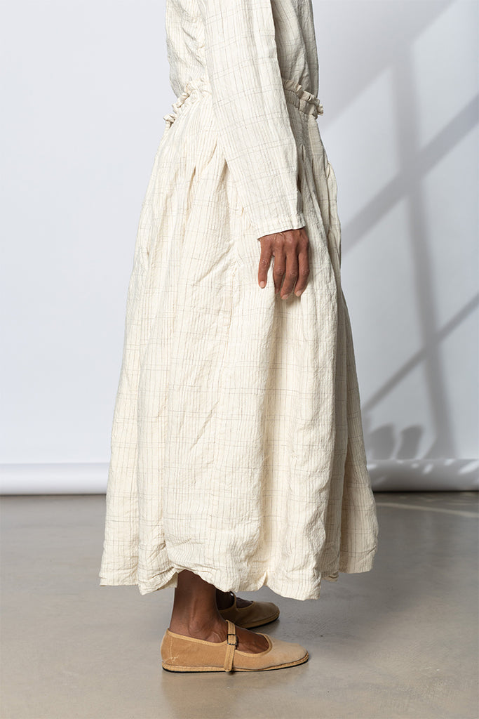 Sunflower Skirt - Silver Check