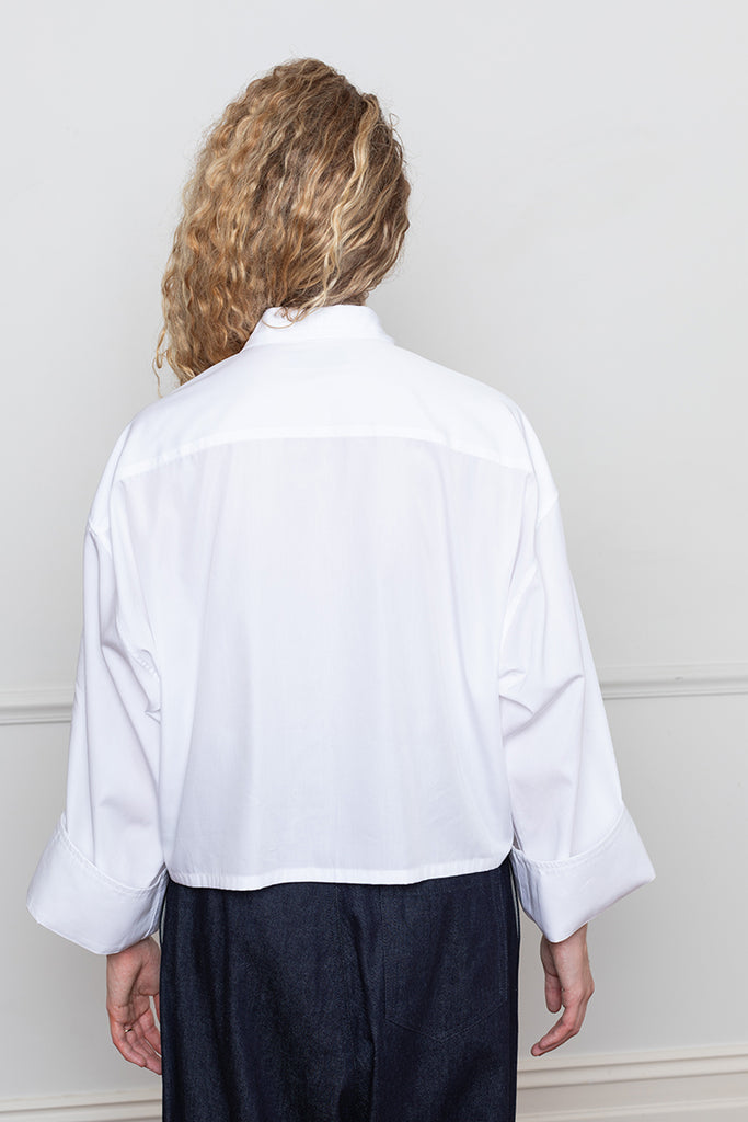 Supima Cotton Bowtie Shirt - Off White