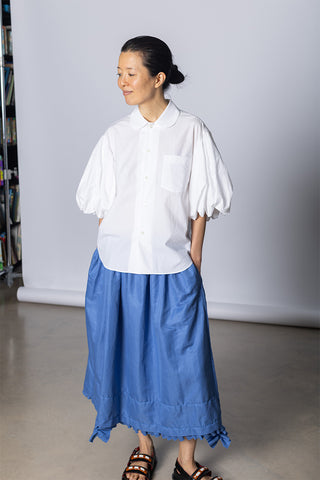 Balloon Sleeve Blouse - White