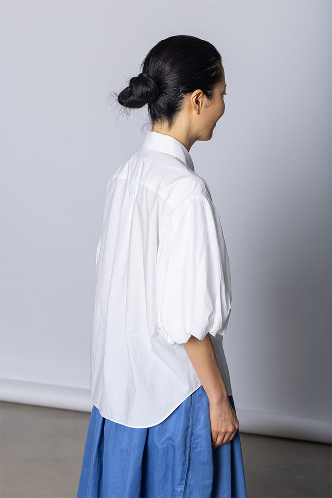 Balloon Sleeve Blouse - White