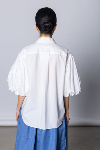 Balloon Sleeve Blouse - White