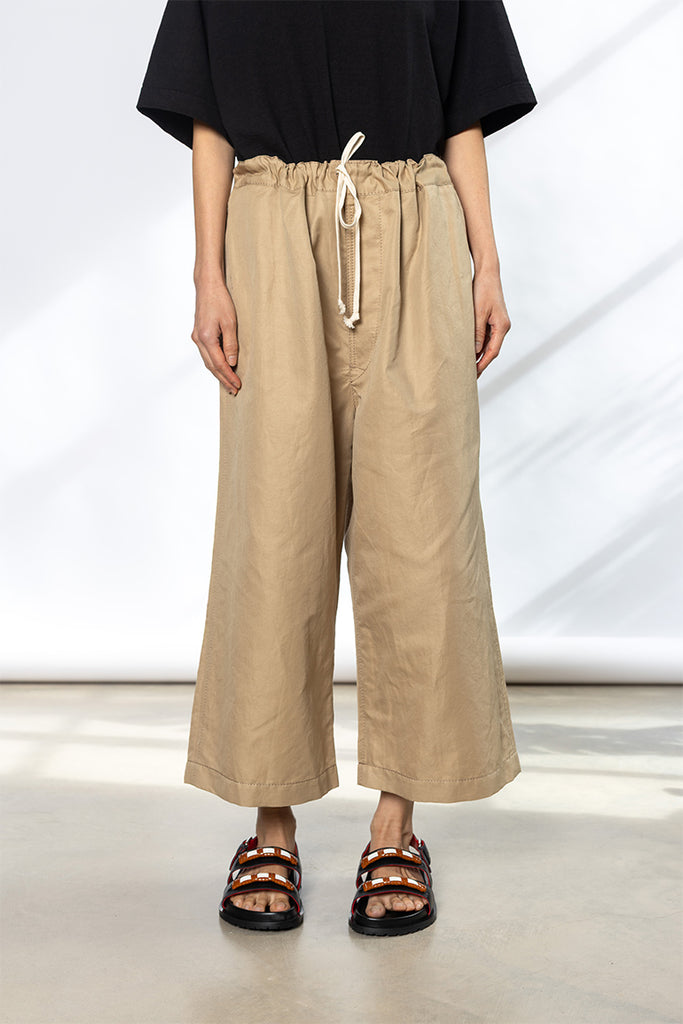 Cotton Linen Pants - Beige
