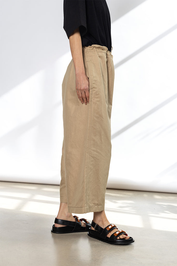 Cotton Linen Pants - Beige