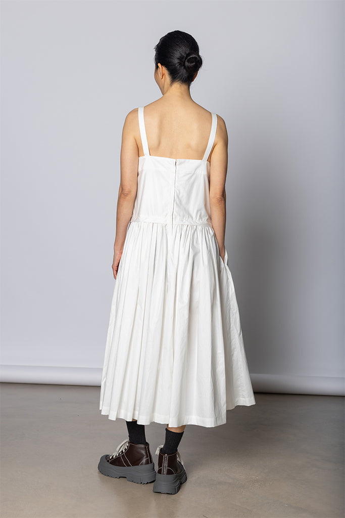Draped Bodice Jumpsuit - White
