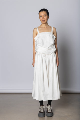 Draped Bodice Jumpsuit - White