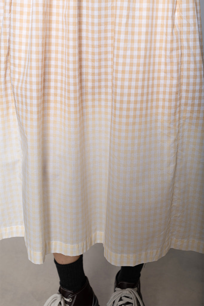 Gingham Sundress - Beige/White