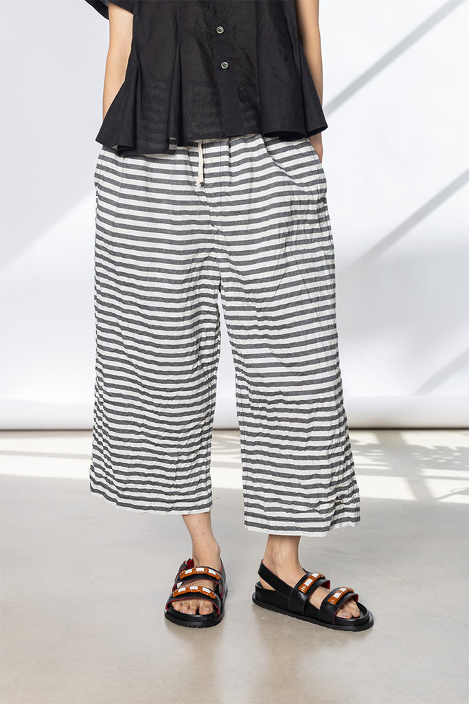 Horizontal Stripe Pant - Black/White