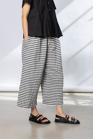 Horizontal Stripe Pant - Black/White