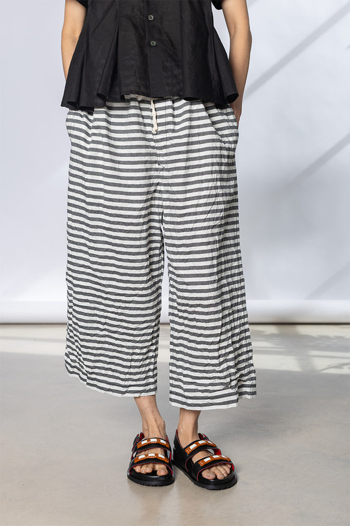 Horizontal Stripe Pant - Black/White