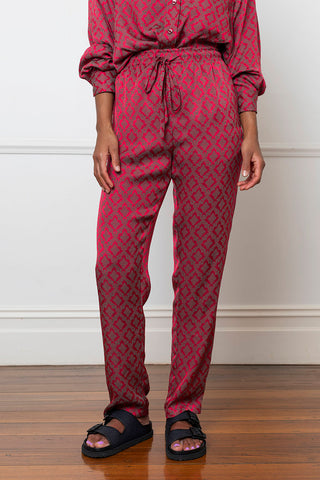 Tapered Leg Lounge Pant - Scarlet