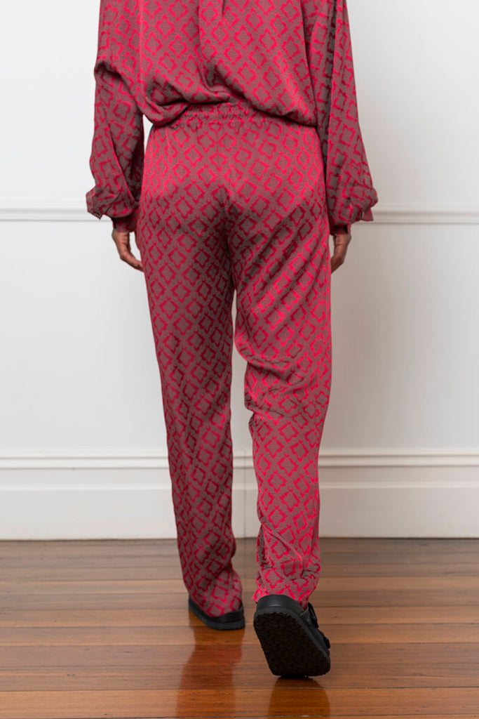 Tapered Leg Lounge Pant - Scarlet